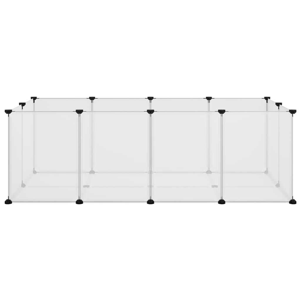 vidaXL Κλουβί Μικρών Ζώων Διαφανές 144x74x46,5 εκ Πολυπροπυλ. & Ατσάλι