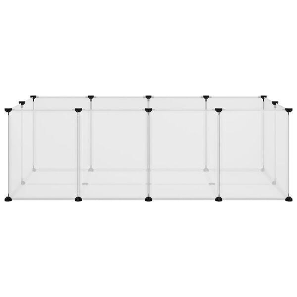 vidaXL Κλουβί Μικρών Ζώων Διαφανές 144x74x46,5 εκ Πολυπροπυλ. & Ατσάλι