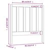 vidaXL Κεφαλάρι Κρεβατιού Μαύρο 96 x 4 x 100 εκ. από Μασίφ Ξύλο Πεύκου