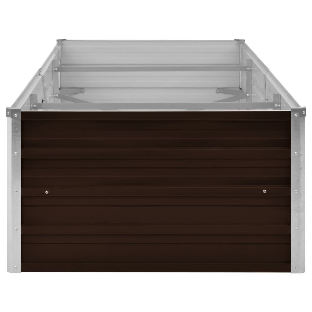 vidaXL Ζαρντινιέρα Υπερυψωμένη Καφέ 240x80x45 εκ. Γαλβανισμ. Χάλυβας