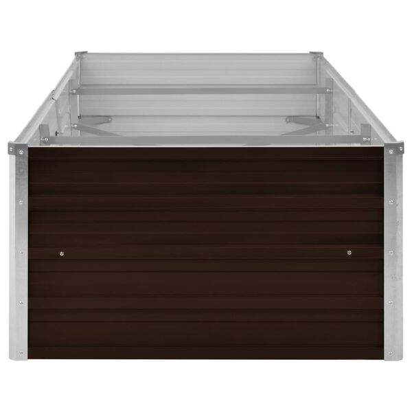 vidaXL Ζαρντινιέρα Υπερυψωμένη Καφέ 240x80x45 εκ. Γαλβανισμ. Χάλυβας