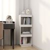 vidaXL Βιβλιοθήκη/Διαχωρ. Χώρου Λευκό 40x35x103 εκ. Μασίφ Ξύλο Πεύκου