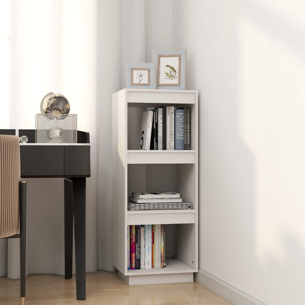 vidaXL Βιβλιοθήκη/Διαχωρ. Χώρου Λευκό 40x35x103 εκ. Μασίφ Ξύλο Πεύκου