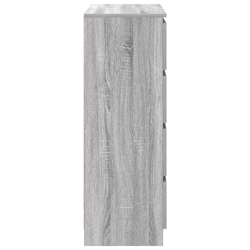 vidaXL Sideboard Grey Sonoma 80x35x99 cm Ξύλινο μηχανουργικό ξύλο