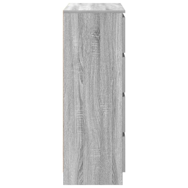 vidaXL Sideboard Grey Sonoma 80x35x99 cm Ξύλινο μηχανουργικό ξύλο