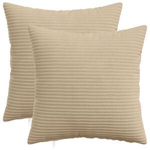 vidaXL &Kappa;ά&lambda;&upsilon;&mu;&mu;&alpha; &Mu;&alpha;&xi;&iota;&lambda;&alpha;&rho;&iota;&omicron;ύ 2 pcs HEERLEN Taupe 35 x 35 cm &kappa;&omicron;&rho;&nu;&tau;&omicron;&upsilon;&rho;ό&iota;