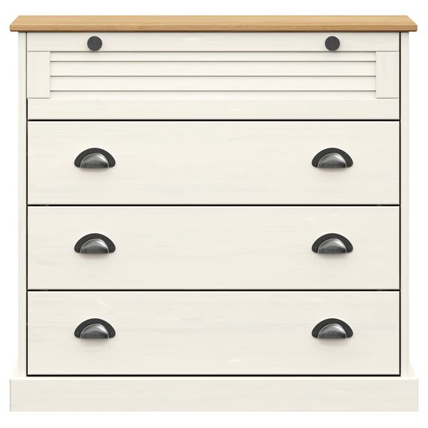 vidaXL Βιτρίνα VIGO Λευκή 80 x 40 x 176 εκ. από Μασίφ Ξύλο Πεύκου