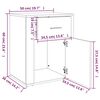vidaXL Κομοδίνο Γκρι Sonoma 50x36x60 εκ. από Επεξεργασμένο Ξύλο