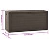 vidaXL Μπαούλο Αποθήκευσης Κήπου Καφέ 116 x 44 x 55 εκ.