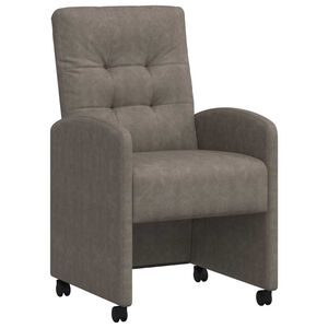 vidaXL Καρέκλες φαγητού 2 pcs Γκρι 57 x 67 x 98 εκ Τεχνητό δέρμα