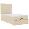 vidaXL Οθωμανικό κρεβάτι με στρώμα Cream 80x200cm ύφασμα