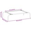 vidaXL Ανυψωμένο κρεβάτι σκύλου μαύρο 90x50x20 cm ύφασμα Οξφόρδης