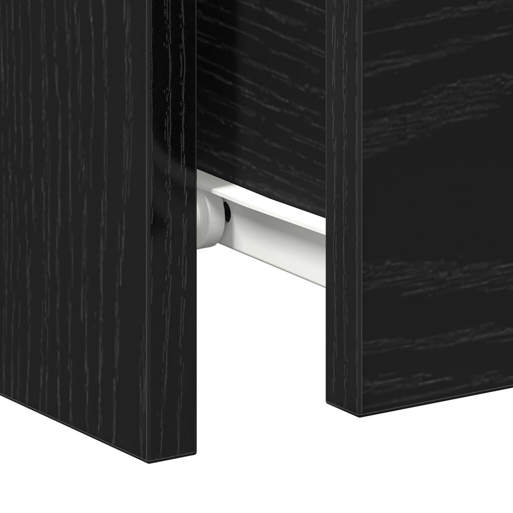 κομοδίνο vidaXL με συρτάρια Μαύρος Δρυς 30x30x40 εκ