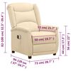 vidaXL Πολυθρόνα Μασάζ Ηλεκτρική Κρεμ Υφασμάτινη