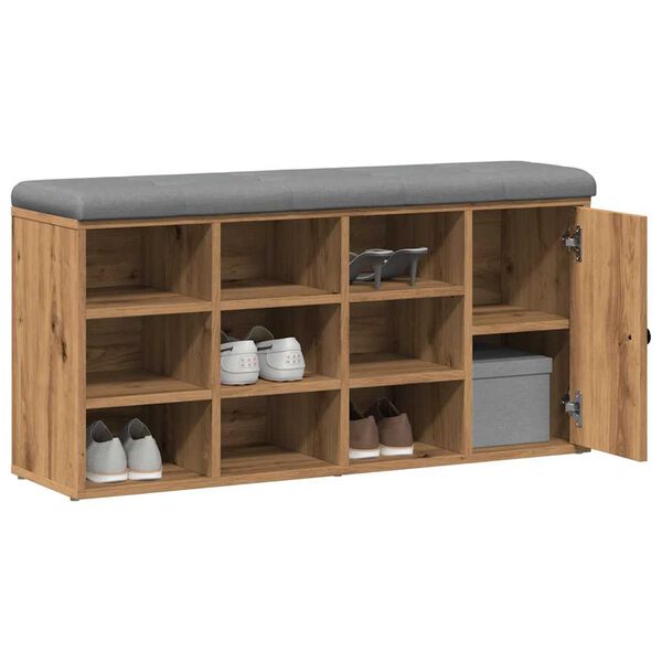 Πάγκος παπουτσιών vidaXL Artisan Oak 102x32x50 cm Κατασκευασμένο ξύλο