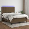 vidaXL &Kappa;&rho;&epsilon;&beta;ά&tau;&iota; Boxspring &mu;&epsilon; &Sigma;&tau;&rho;ώ&mu;&alpha; & LED &Sigma;&kappa;.&Kappa;&alpha;&phi;έ 140x200 &epsilon;&kappa; &Upsilon;&phi;&alpha;&sigma;&mu;ά&tau;&iota;&nu;&omicron;