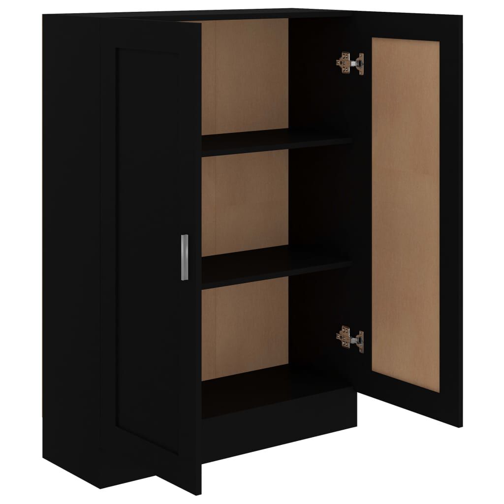 vidaXL Βιβλιοθήκη Μαύρη 82,5 x 30,5 x 115 εκ. Επεξ. Ξύλο