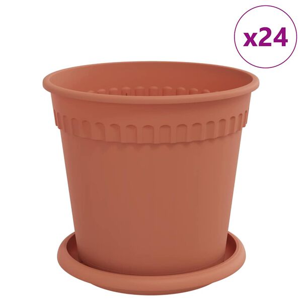 vidaXL &Gamma;&lambda;ά&sigma;&tau;&rho;&epsilon;&sigmaf; &phi;&upsilon;&tau;ώ&nu; 24 pcs &Kappa;&epsilon;&rho;&alpha;&mu;&iota;&delta;ί &Oslash; 17 x 14 &epsilon;&kappa; &Pi;&lambda;&alpha;&sigma;&tau;&iota;&kappa;ό