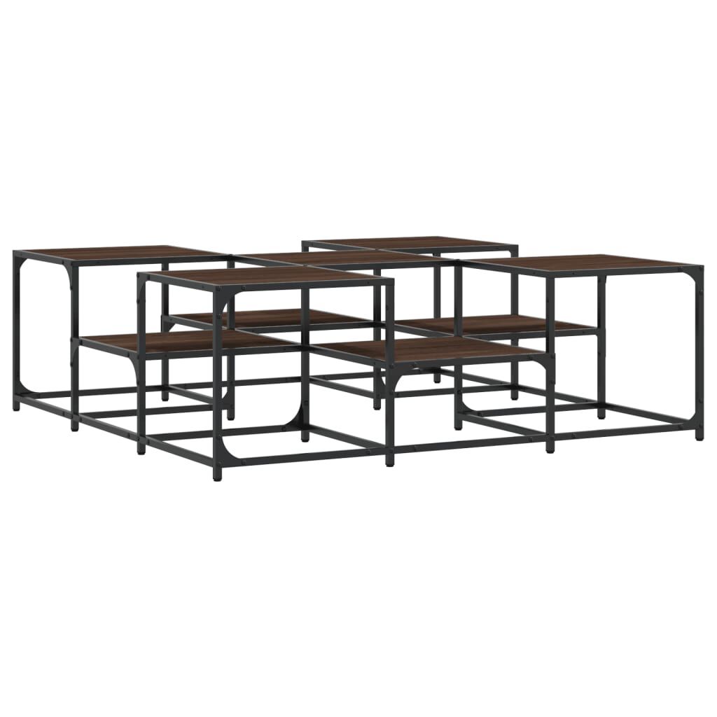 vidaXL Τραπεζάκι Σαλονιού Καφέ Δρυς 121x121x40 εκ. Επεξεργασμένο Ξύλο