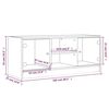 vidaXL Έπιπλο Τηλεόρασης Sonoma Γκρι 102x37x42 εκ. με Γυάλινες Πόρτες