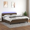 vidaXL &Kappa;&rho;&epsilon;&beta;ά&tau;&iota; Boxspring &mu;&epsilon; &Sigma;&tau;&rho;ώ&mu;&alpha; & LED &Sigma;&kappa;.&Kappa;&alpha;&phi;έ 160x200 &epsilon;&kappa; &Upsilon;&phi;&alpha;&sigma;&mu;ά&tau;&iota;&nu;&omicron;