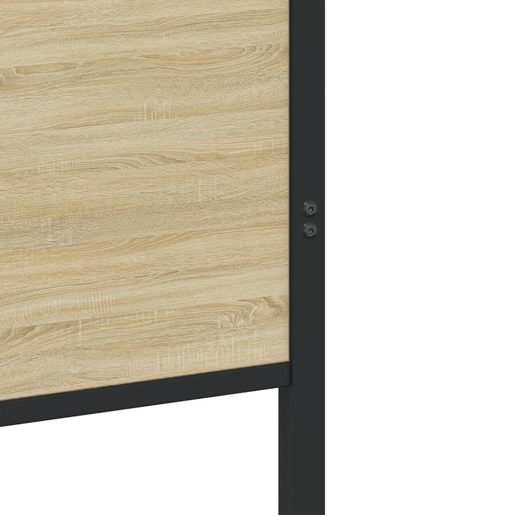 vidaXL Σκελετός Κρεβ. Χωρίς Στρώμα Sonoma Δρυς 160x200 εκ. Μεταλλικό