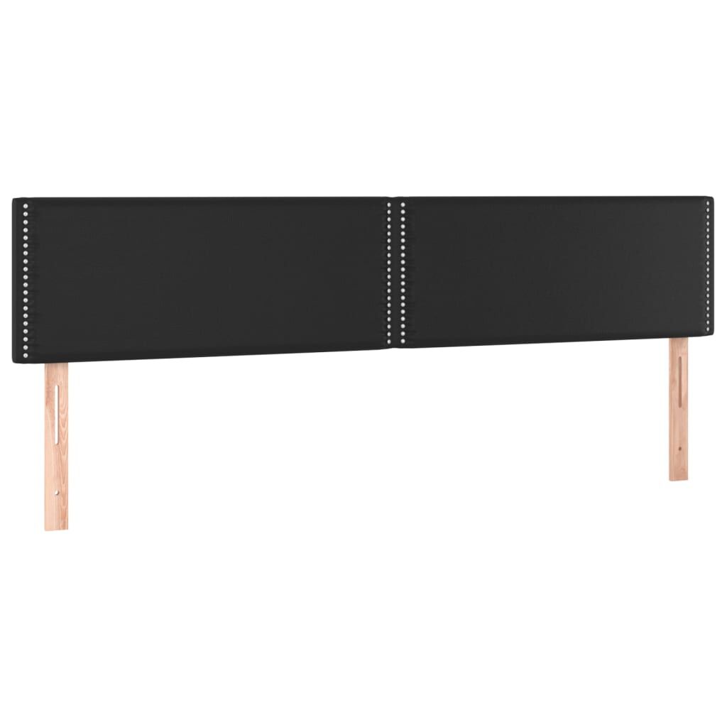 vidaXL Κρεβάτι Boxspring με Στρώμα Μαύρο 200x200 εκ. Συνθετικό Δέρμα