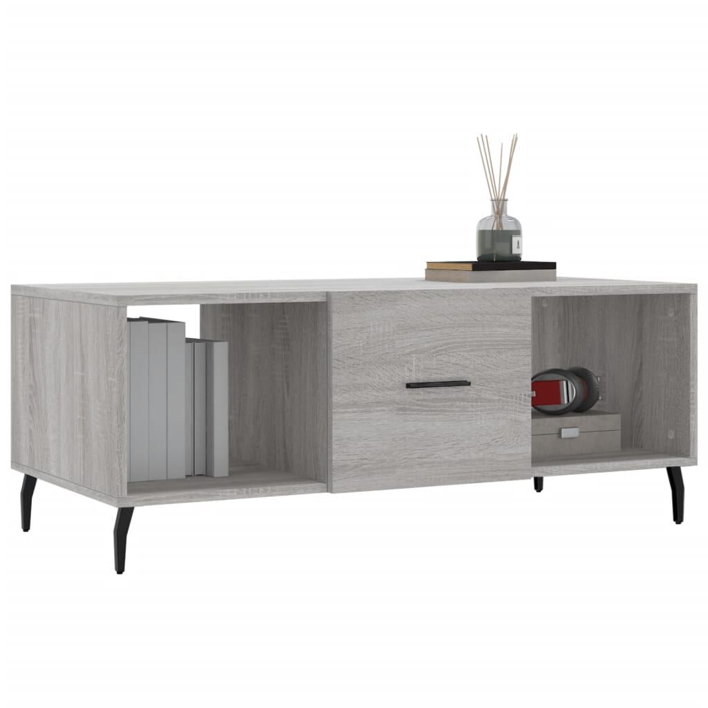vidaXL Τραπεζάκι Σαλονιού Γκρι Sonoma 102x50x40 εκ. Επεξεργασμένο Ξύλο