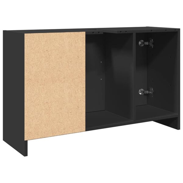 vidaXL Ντουλάπι Νιπτήρα Μαύρο 90x29x55 εκ. από Επεξεργασμένο Ξύλο