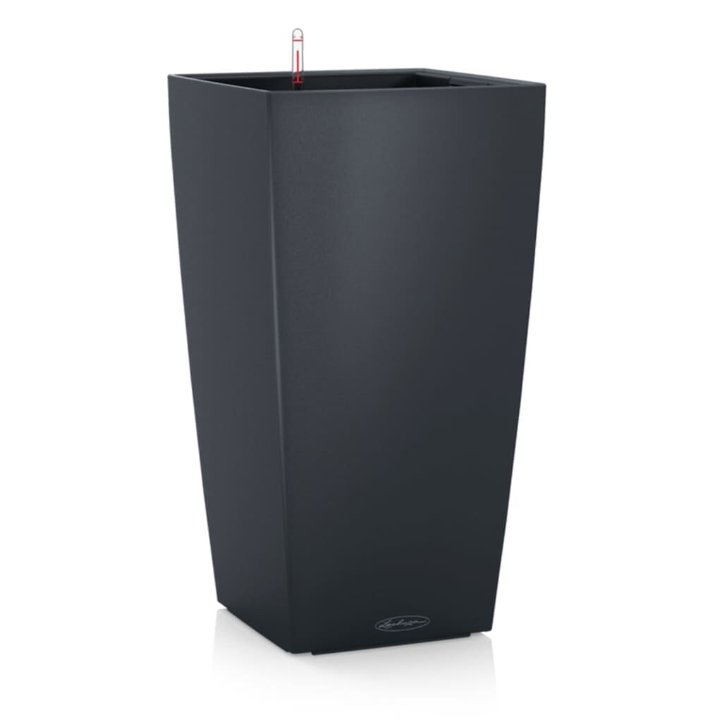 LECHUZA Γλάστρα CUBICO Color 22 ALL-IN-ONE Σκούρο Γκρι