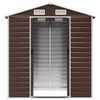 vidaXL Αποθήκη Κήπου Καφέ 191x130x198 εκ. Γαλβανισμένο Ατσάλι