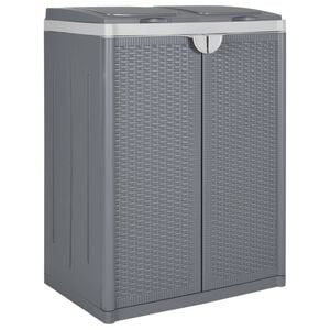 vidaXL &Kappa;ά&delta;&omicron;&sigmaf; &Alpha;&pi;&omicron;&rho;&rho;&iota;&mu;&mu;ά&tau;&omega;&nu; &mu;&epsilon; 2 &Pi;ό&rho;&tau;&epsilon;&sigmaf; &Gamma;&kappa;&rho;&iota; 65x45x88 &epsilon;&kappa; &alpha;&pi;ό &Pi;&omicron;&lambda;&upsilon;&pi;/&lambda;έ&nu;&iota;&omicron;