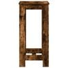 vidaXL Τραπέζι Μπαρ Καπνιστή Δρυς 51x50x103,5 εκ. Επεξ. Ξύλο
