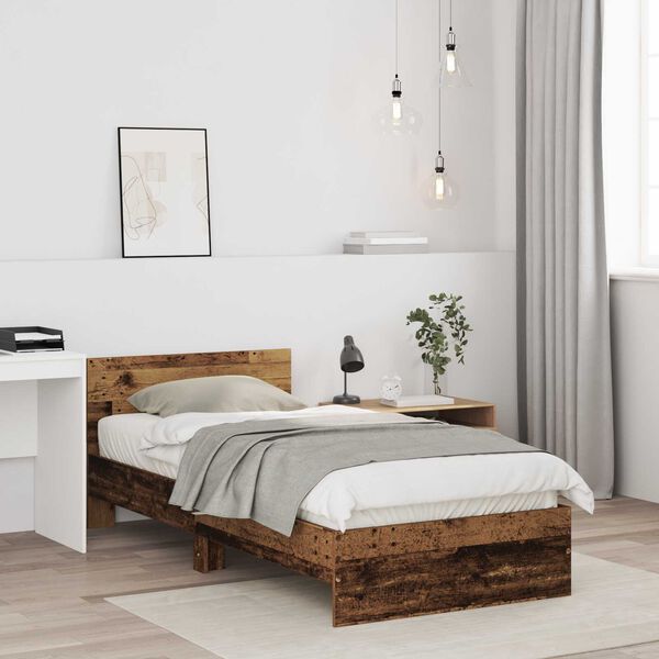 vidaXL Σκελετός Κρεβατιού Παλιού Ξύλου 90x200 εκ.