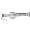 vidaXL Κλουβί Κουνελιών 5 Πάνελ 541x109x54 εκ. από Γαλβανισμένο Σίδερο