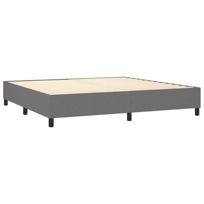 vidaXL Πλαίσιο Κρεβατιού Boxspring Σκούρο Γκρι 200x200 εκ. Υφασμάτινο