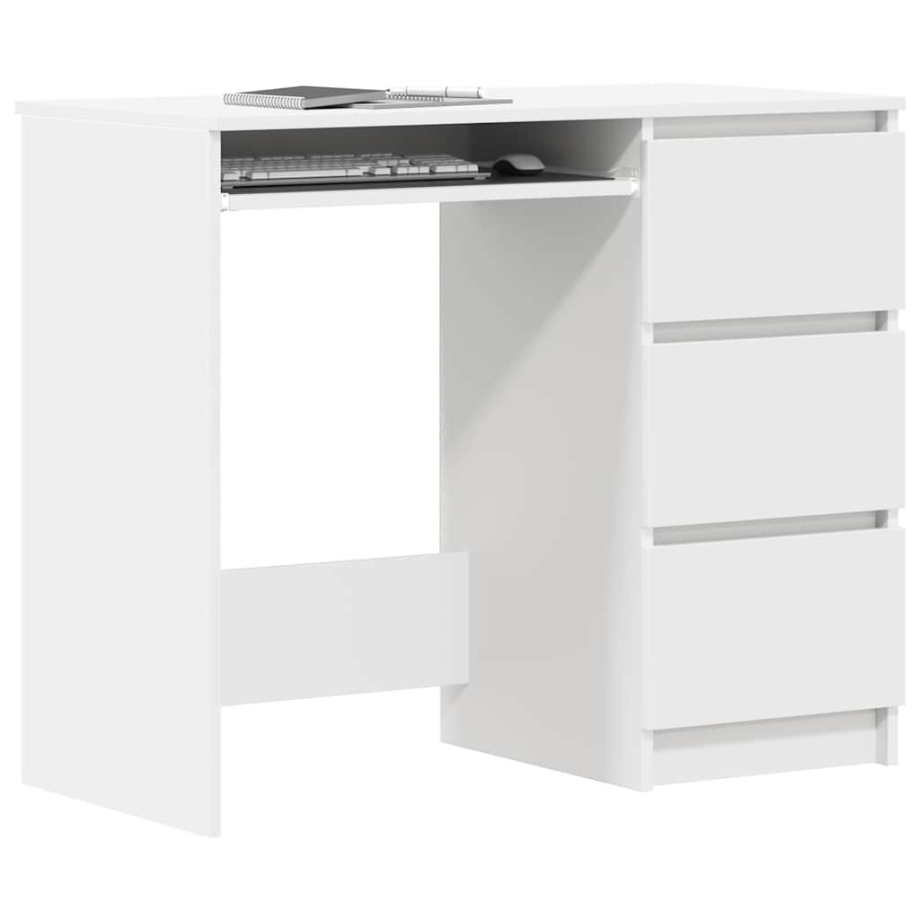 vidaXL Γραφείο Λευκό 90 x 45 x 76 εκ. από Επεξ. Ξύλο