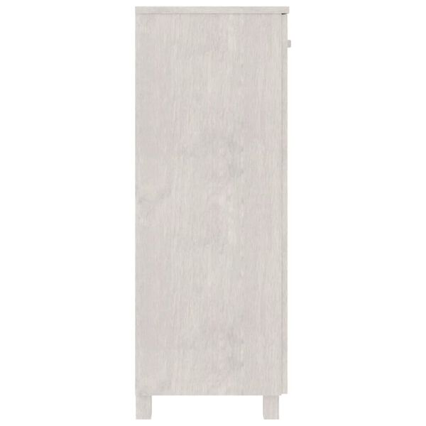 vidaXL Παπουτσοθήκη HAMAR Λευκή 85x40x108 εκ. από Μασίφ Ξύλο Πεύκου