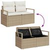 vidaXL Σετ Καναπέ Κήπου με μαξιλάρι 8 pcs Μπεζ Πολυ ράταν
