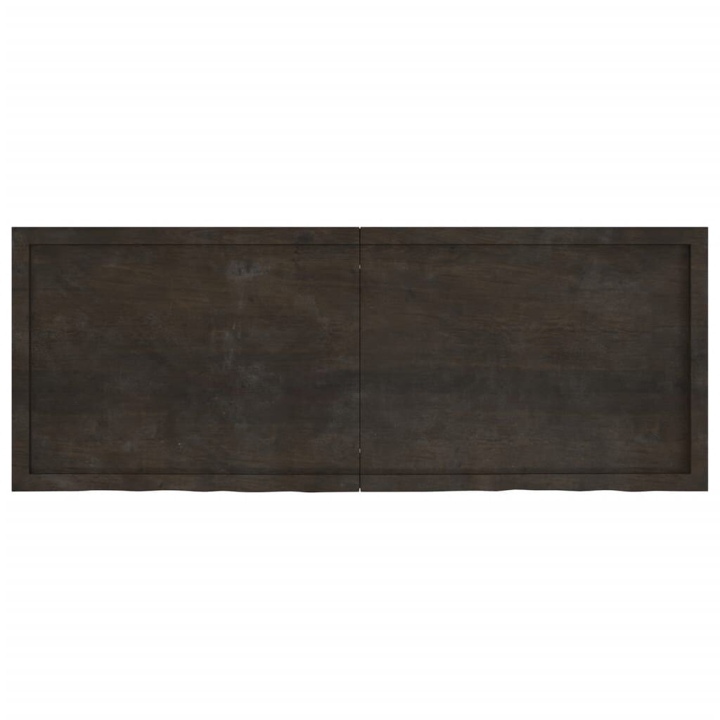 vidaXL Πάγκος Μπάνιου Σκούρο Καφέ 160x60x(2-6) εκ. Επεξεργ. Μασίφ Ξύλο
