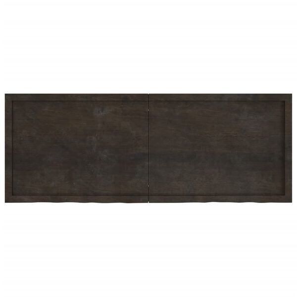 vidaXL Πάγκος Μπάνιου Σκούρο Καφέ 160x60x(2-6) εκ. Επεξεργ. Μασίφ Ξύλο