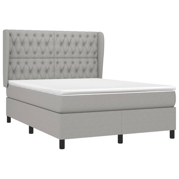 vidaXL &Kappa;&rho;&epsilon;&beta;ά&tau;&iota; Boxspring &mu;&epsilon; &Sigma;&tau;&rho;ώ&mu;&alpha; &Alpha;&nu;&omicron;&iota;&chi;&tau;ό &Gamma;&kappa;&rho;&iota; 140x190 &epsilon;&kappa;. &Upsilon;&phi;&alpha;&sigma;&mu;ά&tau;&iota;&nu;&omicron;