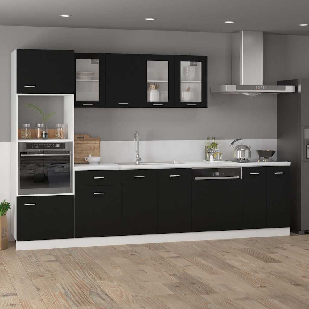 vidaXL Ντουλάπι Κρεμαστό με Τζάμι Lyon Μαύρο 80x31x60εκ. από