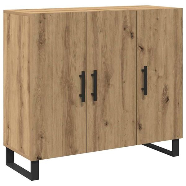 vidaXL Πλαϊνό γραφείο Artisan Oak 90 x 34 x 80 εκ. Επεξεργασμένο ξύλο