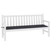 vidaXL Μαξιλάρι Παγκάκι Κήπου Καρό Μαύρο 180 x 50 x 4 cm Ύφασμα Oxford
