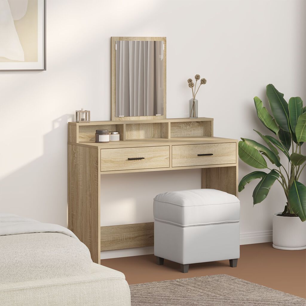Τουαλέτα vidaXL με Συρτάρια Sonoma Oak 100x41x140 εκ.