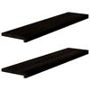 vidaXL &Pi;έ&lambda;&mu;&alpha;&tau;&alpha; &Sigma;&kappa;ά&lambda;&alpha;&sigmaf; 2 &tau;&epsilon;&mu;ά&chi;&iota;&alpha; &Kappa;&alpha;&phi;έ-&Mu;&alpha;ύ&rho;&omicron; 110x30x2cm &mu;&alpha;&sigma;ί&phi; &xi;ύ&lambda;&omicron; &delta;&rho;&upsilon;&sigmaf;