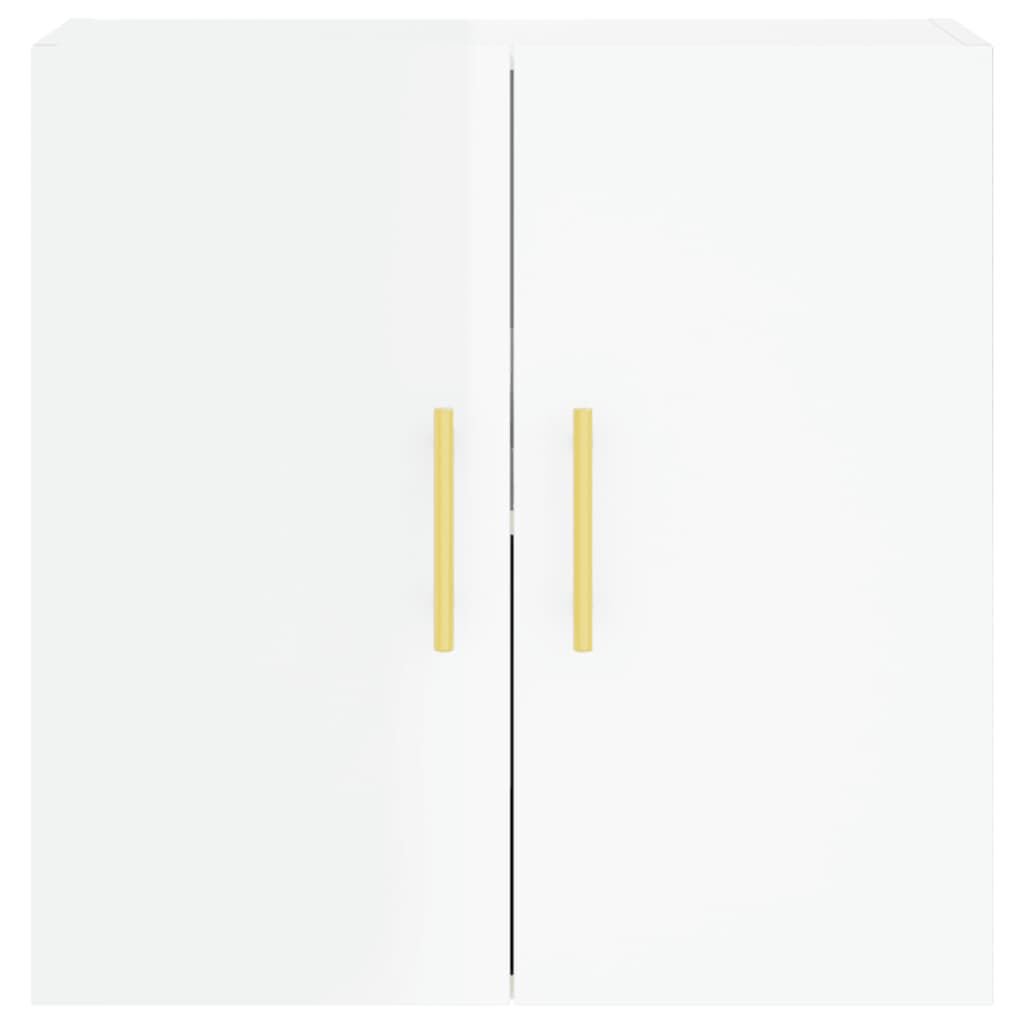 vidaXL Ντουλάπι Τοίχου Γυαλιστερό Λευκό 60x31x60 εκ Επεξεργασμένο Ξύλο