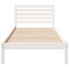 vidaXL Σκελετός Κρεβατιού Λευκό 80 x 220 cm Μασίφ ξύλο πεύκου