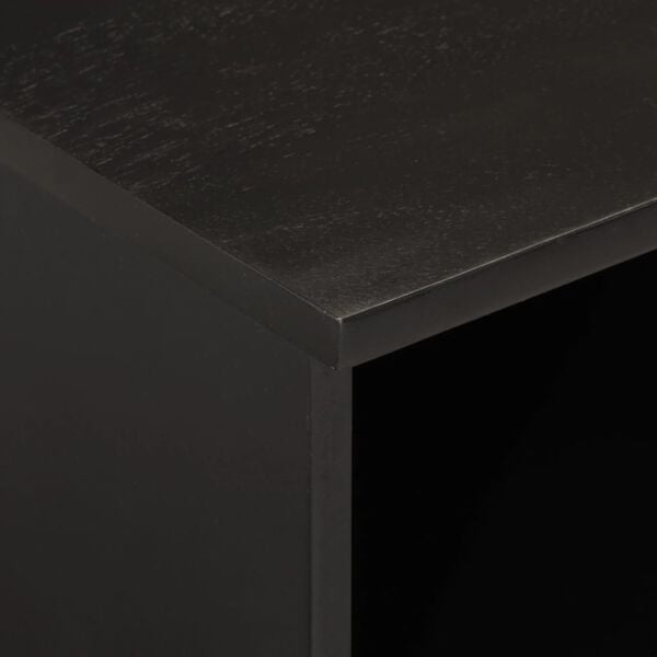 vidaXL Έπιπλο Τηλεόρασης Μαύρο 100 x 33 x 46 εκ. από Μασίφ Ξύλο Μάνγκο